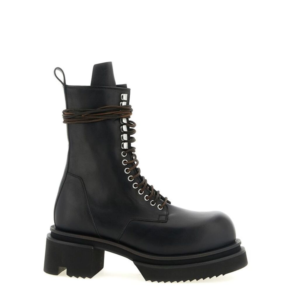 Rick Owens Black Calfskin Chelsea Men's Boots